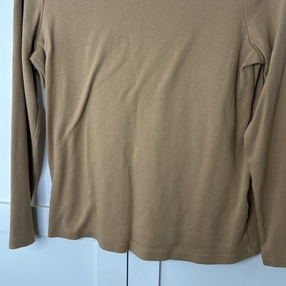 Karen Scott Boat Neck long Sleeve Caramel T-Shirt Size: Medium - Picture 8 of 10